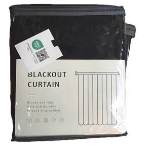 3 Inovaday Blackout Curtain Panels 50x96 Black Linen Look